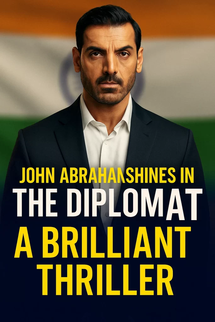 John Abraham in The Diplomat – 2025 Bollywood movie poster based on real events, India-Pakistan thriller