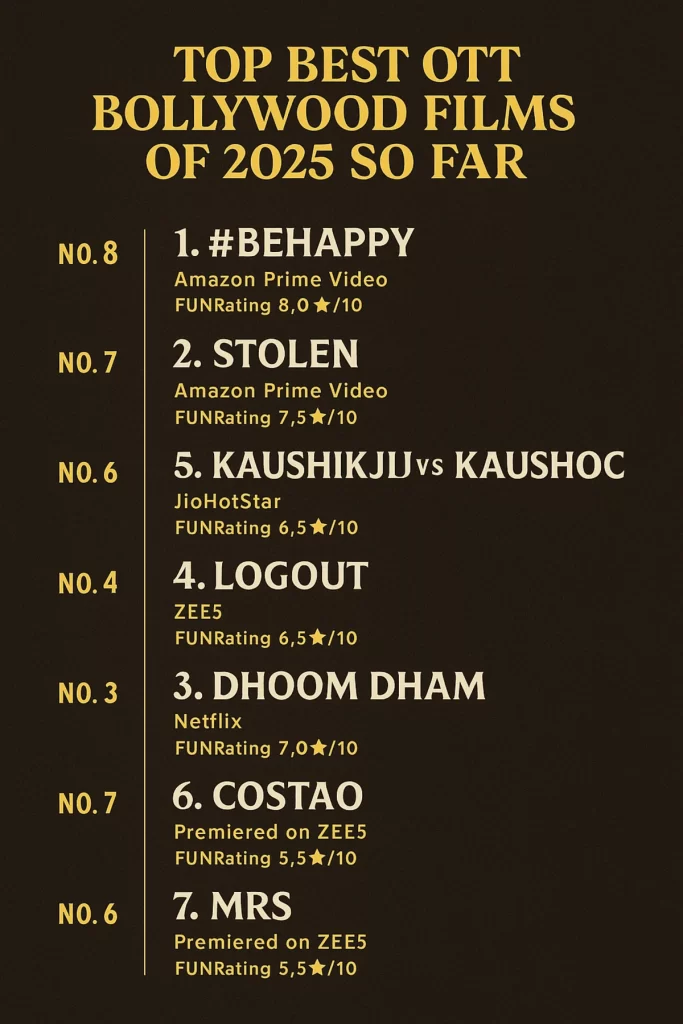 Top Best OTT Bollywood Films of 2025